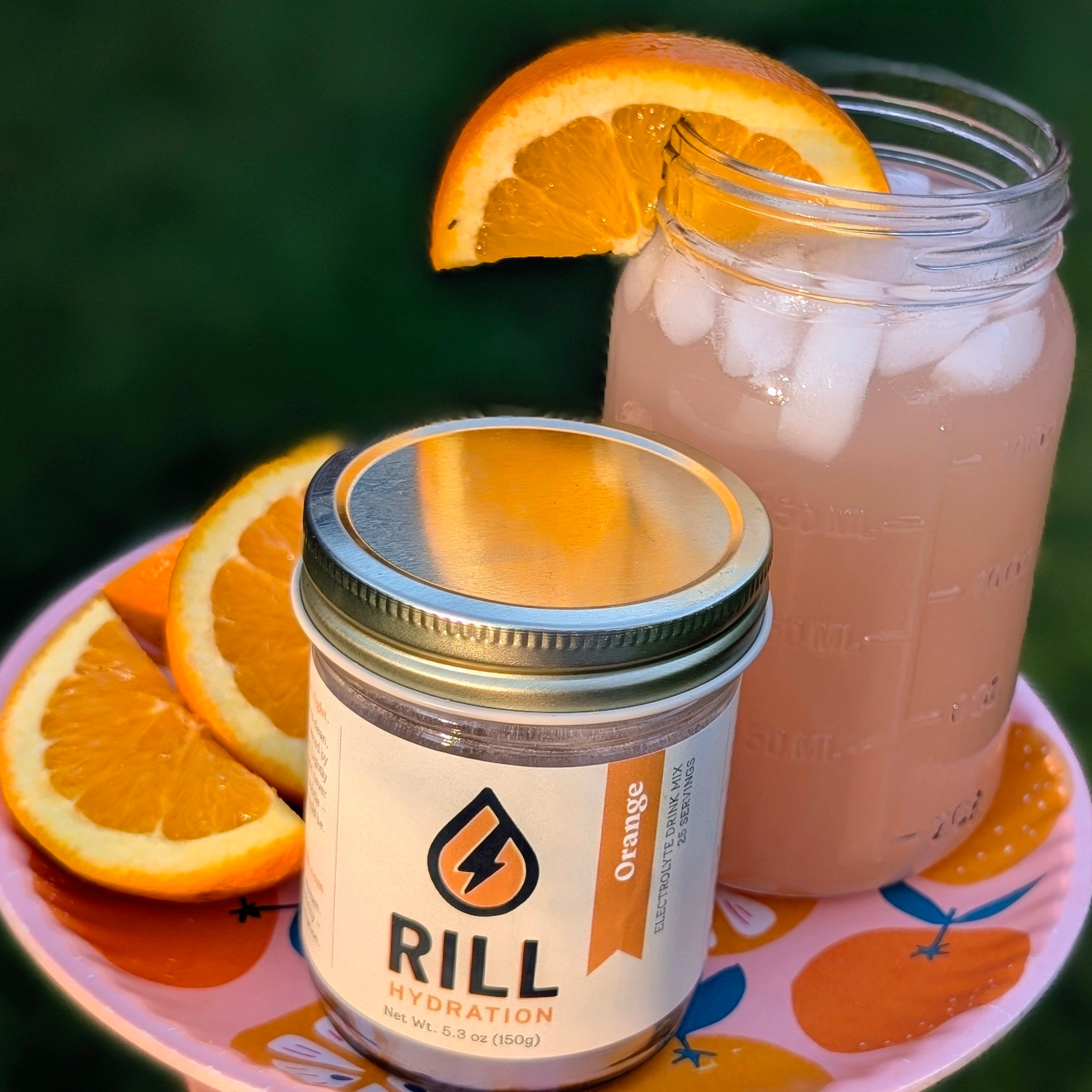 Orange Rill - Clean Hydration Drink Mix, 25 Serving Bulk Jar