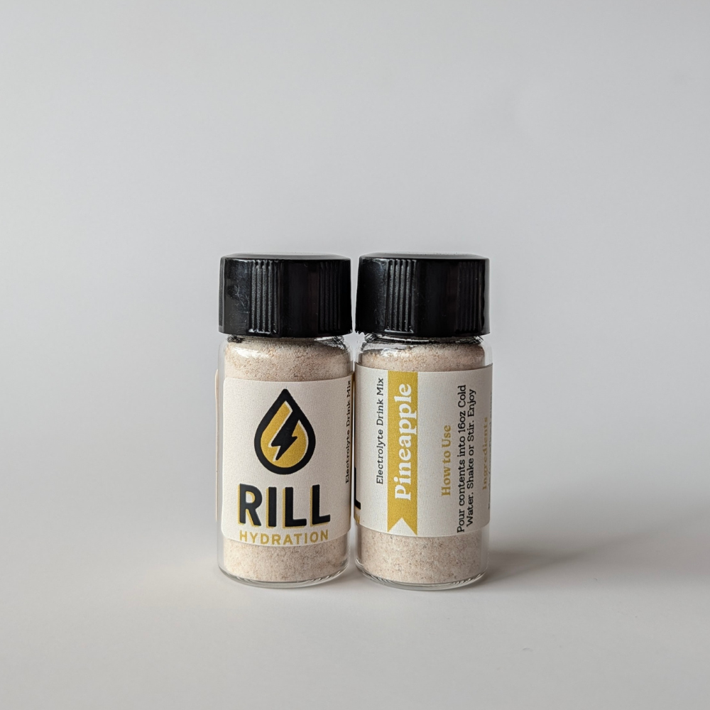 Single Serving of Rill Hydration Electrolyte Drink Mix in Pineapple